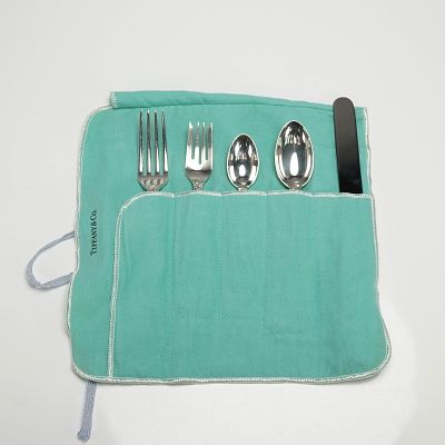 5pc Tiffany & Co. Sterling Silver Flatware Set, Chrysanthemum. This Tiffany &amp; Co. 5 piece 