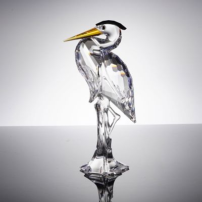 Swarovski Crystal Silver Heron Figurine with Presentation Box. A Swarovski Silver Heron figurine 
