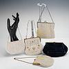 5pc Seed Beaded Evening Bags. This small purse lot consists of five women's evening bags Image - 1