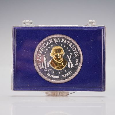 1976-L Patrick Henry American Patriots Bullion. An obverse portrait of Patrick Henry accented 