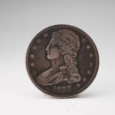 1837-(P) Capped Bust Half Silver Dollar. Struck at the Philadelphia Mint, this historic coin 