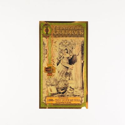 2021 One (1) Nevada Goldbacks - Aurum Gold Foil Note (24k). Featured here is a 2021 Nevada 
