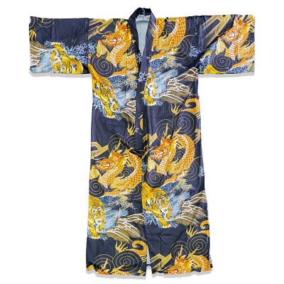 Juguemm Japanese Cotton Dragon and Tiger Kimono. A single Japanese-style robe, identified as a 
