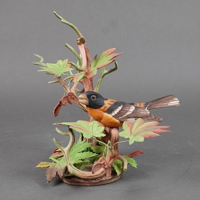 Boehm Porcelain Sculpture, Black-Headed Grosbeak 400-03. A single Boehm USA limited edition 
