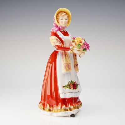 Royal Doulton Bone China Figurine, Old Country Rose HN3692. A hand-painted figure depicting a 