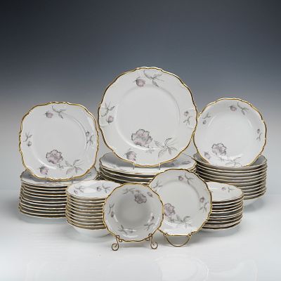 60pc Edelstein Bavarian Porcelain Dinnerware Set, Service for 12, Lydia. The service utilizes 