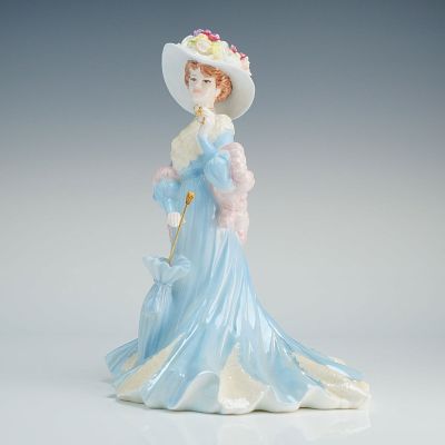 Coalport High Society Collection Figurine, Lady Sara. The figure is modeled in Edwardian-style 