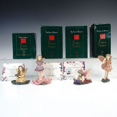 4pc Dezine The Fairy Collection Figurines, with Boxes. Set of four limited edition hand painted 