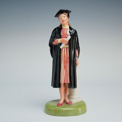 Royal Doulton Figurine, Graduate Female HN3016. Figurine is part of the Graduation series 