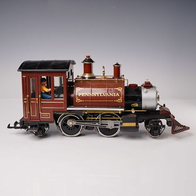 Aristo Craft G Scale Pennsylvania Railroad 4-4-0 Steam Locomotive. A single large-scale model 