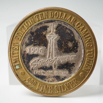 1996 Stratosphere Las Vegas Ten Dollar Gaming Token. A limited edition 1996 Stratosphere Hotel 