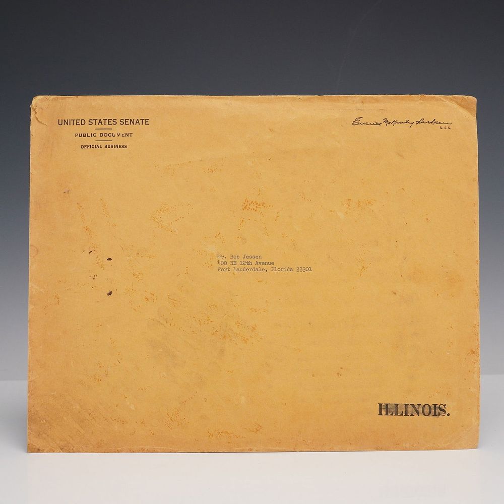 Alexander Aldrich Signed Letter and Senate Document. A typed letter dated August 25, 1965, on 