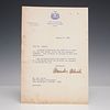 Alexander Aldrich Signed Letter and Senate Document. A typed letter dated August 25, 1965, on Image - 1