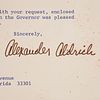 Alexander Aldrich Signed Letter and Senate Document. A typed letter dated August 25, 1965, on Image - 2