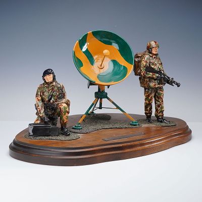 Michael Sutty Commemorative Tableau Sculpture, Royal Signals - Ajax Bay. Limited edition 