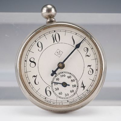 American Pedometer Co. Pocketwatch-Style Pedometer. An American Pedometer Co. pocketwatch'style 