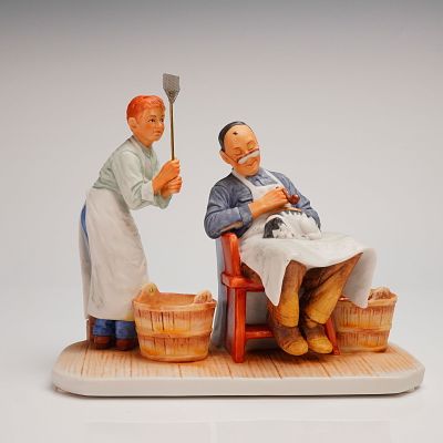 Gorham Norman Rockwell First Edition Figurine Summer Swatter's Rights. A single collectible 