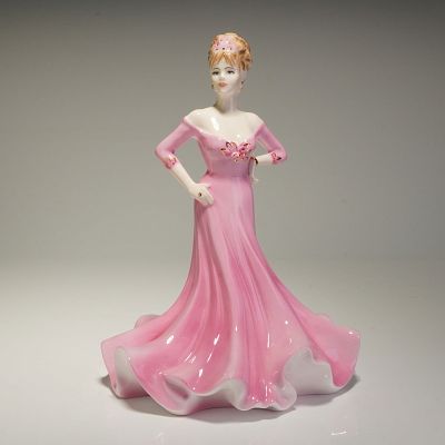 Coalport Bone China Figurine, Especially For You. The figure is crafted from fine bone china and 