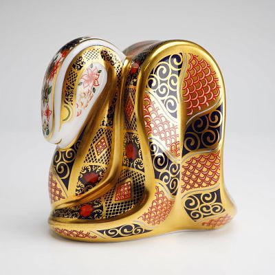 Royal Crown Derby Old Imari Snake Paperweight. A Royal Crown Derby English bone china 