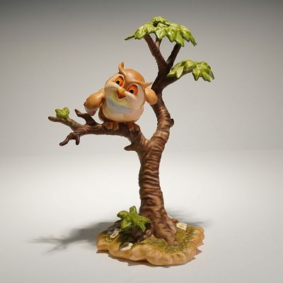 WDCC Bambi Friend Owl Figurine, What's Going On Around Here. A ceramic figurine produced by the 