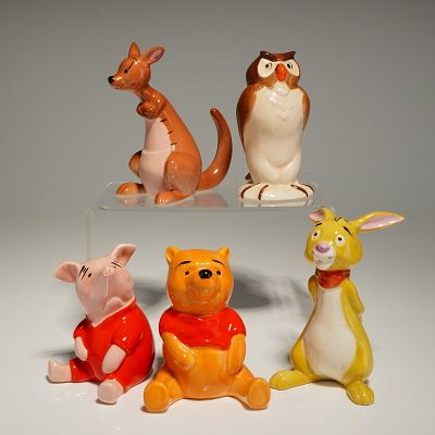 5pc Beswick Walt Disney Winnie the Pooh Figurines. A set of five Beswick Walt Disney Classics 