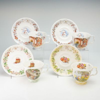 8pc Royal Doulton Brambly Hedge Series for Four Seasons Cups & Saucers. The group consists of 