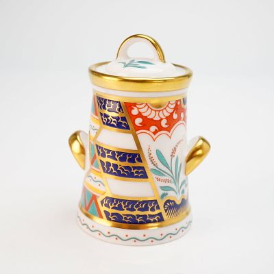 Royal Crown Derby Miniature Tree of Life Milk Churn with Box. A Royal Crown Derby miniature milk 