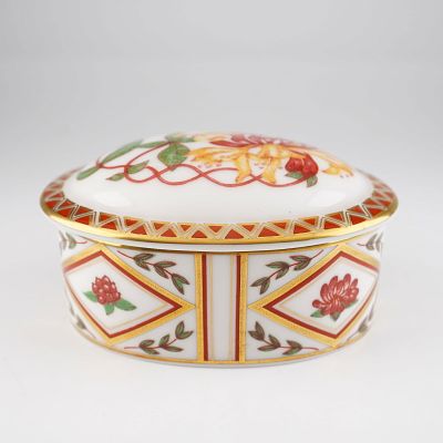 Royal Crown Derby Honeysuckle Ring Box. The Royal Crown Derby Honeysuckle ring box is a refined 