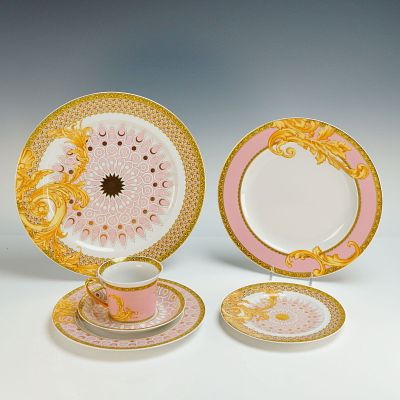 Versace Rosenthal 6-Piece Place Setting, Les Reves Byzantins. The set is constructed of glazed 
