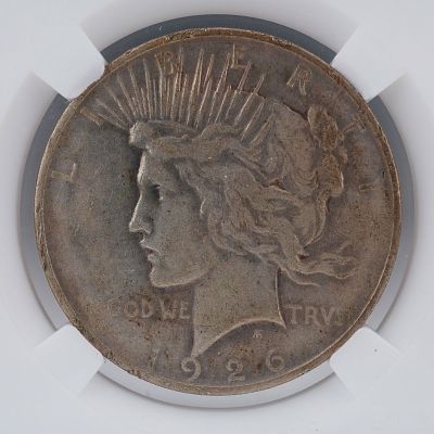 1926-D Peace Silver Dollar. A 1926-D Peace Silver Dollar, struck at the Denver Mint and created 