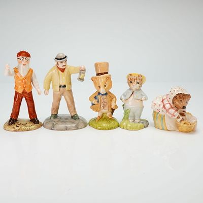 Collection of Five Beswick Beatrix Potter Ceramic Figurines. A collection of glazed ceramic 