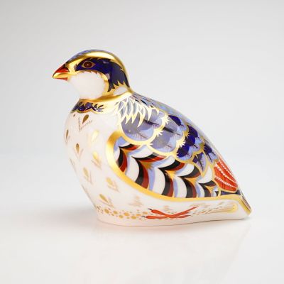 Royal Crown Derby Paperweight Redlegged Partridge with Box. A Royal Crown Derby fine bone china 