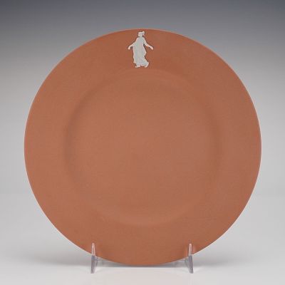 Wedgwood Jasperware Terracotta, Dancing Hours. Wedgwood decorative plate, executed in unglazed 