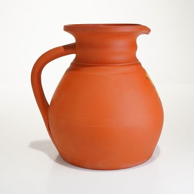 Wedgwood Rosso Antico Cambridge Ale Jug by Woollard & Co. A mid-19th century Wedgwood terracotta 