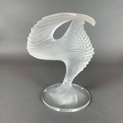 Lalique Trophee Crystal Sculpture. A Lalique Trophee art glass sculpture, designed by 