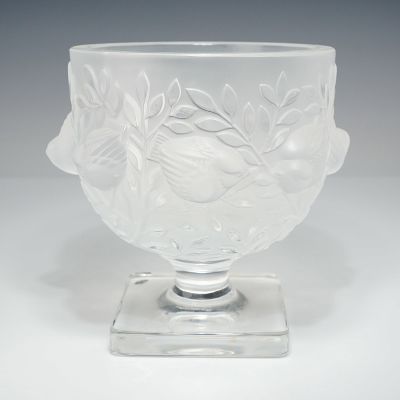 Lalique, Frosted and Clear Crystal Elisabeth Vase. A fine crystal Elisabeth vase by Lalique 