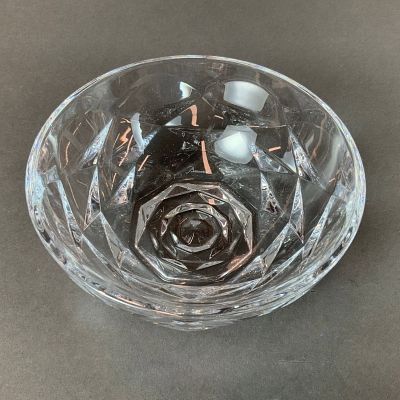 Baccarat Faceted Geometric Crystal Bowl. This crystal bowl is manufactured by Baccarat, as 