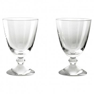 Pair of Baccarat Vega Small Clear Crystal Glasses, Sealed Box. This lot features a pair of 