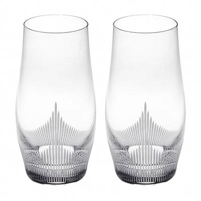 Pair of Lalique 100 Points by James Suckling Large Crystal Tumblers, Sealed Box. A pair of 