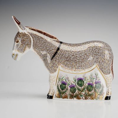 Royal Crown Derby Bone China Paperweight Donkey Limited Edition Visitors Center Exclusive. A 
