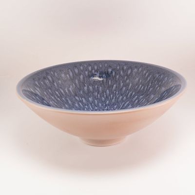 Wedgwood Norman Wilson Porcelain Footed Bowl from the Rubin Collection. This porcelain bowl is 