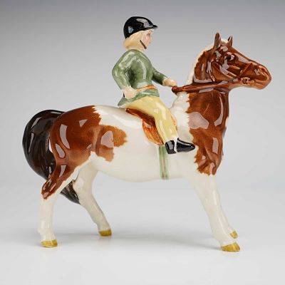 Beswick Girl on Pony Model No. 1499 Horse and Rider Figurine. This Beswick horse and rider 