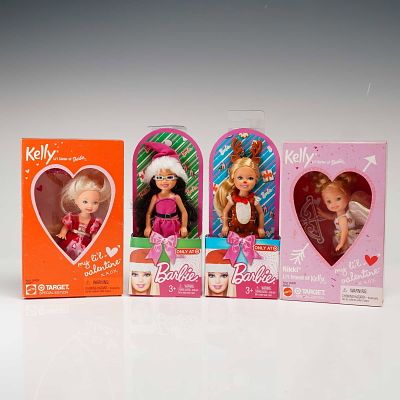 Mattel Kelly and Barbie Target Special Edition Holiday Dolls, 4 Inches. Produced by Mattel, this 