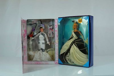A Pair of Mattel Barbie Collector Dolls, My Fair Lady and Midnight Waltz, 11.5 Inches. Mattel 