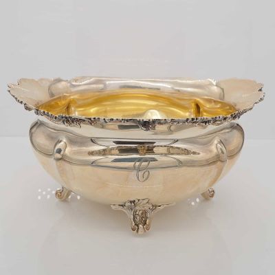 Tiffany and Co. Sterling Silver Rococo Revival Footed Center Bowl. A Tiffany and Co sterling 