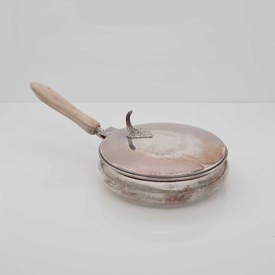 Camusso Peruvian Sterling Silver Silent Butler with Wooden Handle. This sterling silver silent 