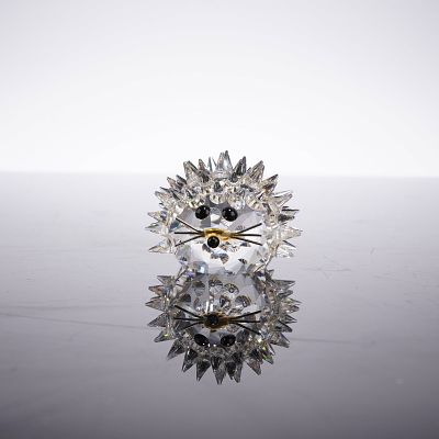 Swarovski Crystal Hedgehog Figurine w/ Silver Whiskers. This Swarovski crystal figurine is a 