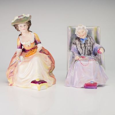 Two Royal Doulton Bone China Figurines, Kathleen HN 2933 and Joan HN 2023. This lot features two 