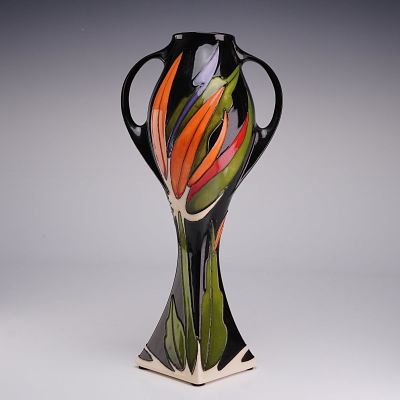 Moorcroft Pottery by Anji Davenport Two-Handled Vase, Paradise Found. The design is executed in 