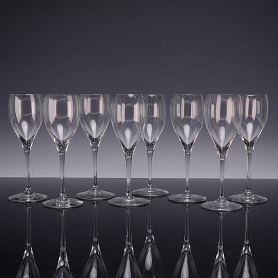Set of Eight Baccarat Crystal St. Remy Port Wine Glasses. A set of eight Baccarat crystal port 